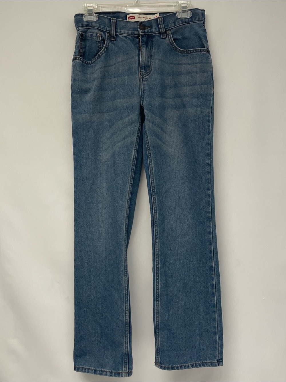 Levi's Girl’s Straight Leg Levi 505 Jeans in Blue Denim Size 16